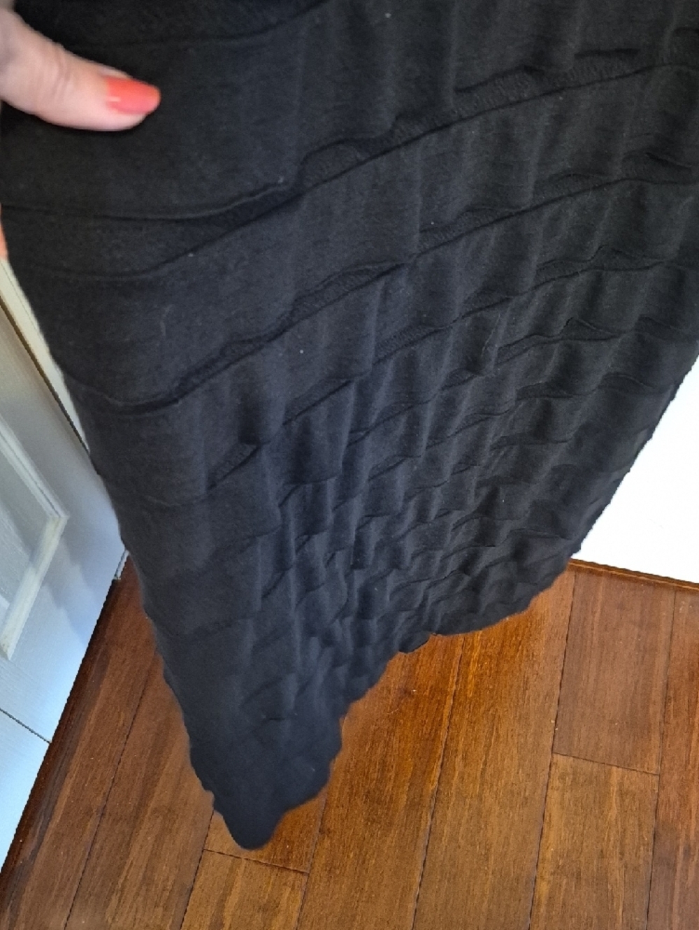Max Studio Black Ruffle-Tier Scoop Neck Maxi Dress - Picture 6 of 9